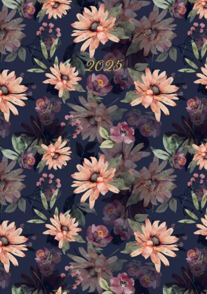 Blushing Blooms - A5 Padded Diary By The Gifted Stationary: 2025 A5 Padded Diary