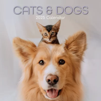 Cats & Dogs Calendar Gifted Stationery: 2025 Square Calendar