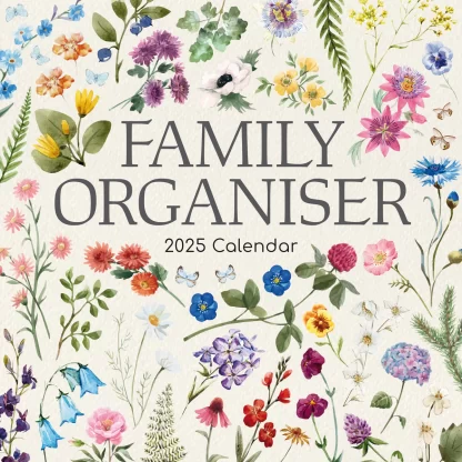 Family Organiser Calendar Gifted Stationery: 2025 Square Calendar